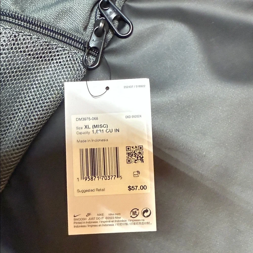 Nike Black and Gray Backpack Size XL